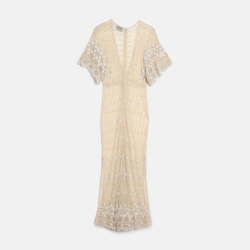 Superfleamarket_Toni_Garrn_clothes_Ganni_dress_maxi_gown_sequin_gold_beige_shop(2).jpg