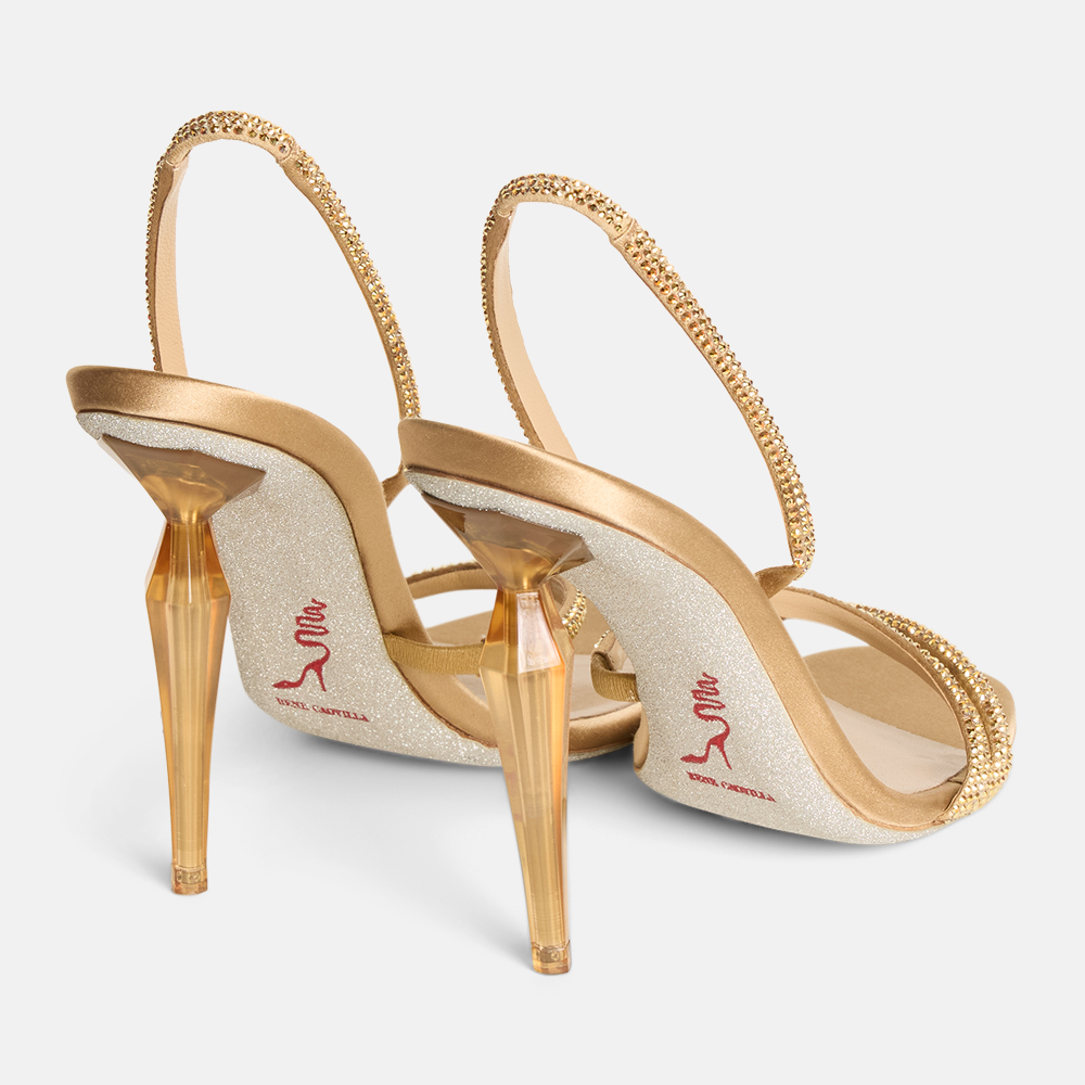 Superfleamarket_Claire_Holt_Rene_Caovilla_footwear_heels_sandals_gold_sparkle(2)